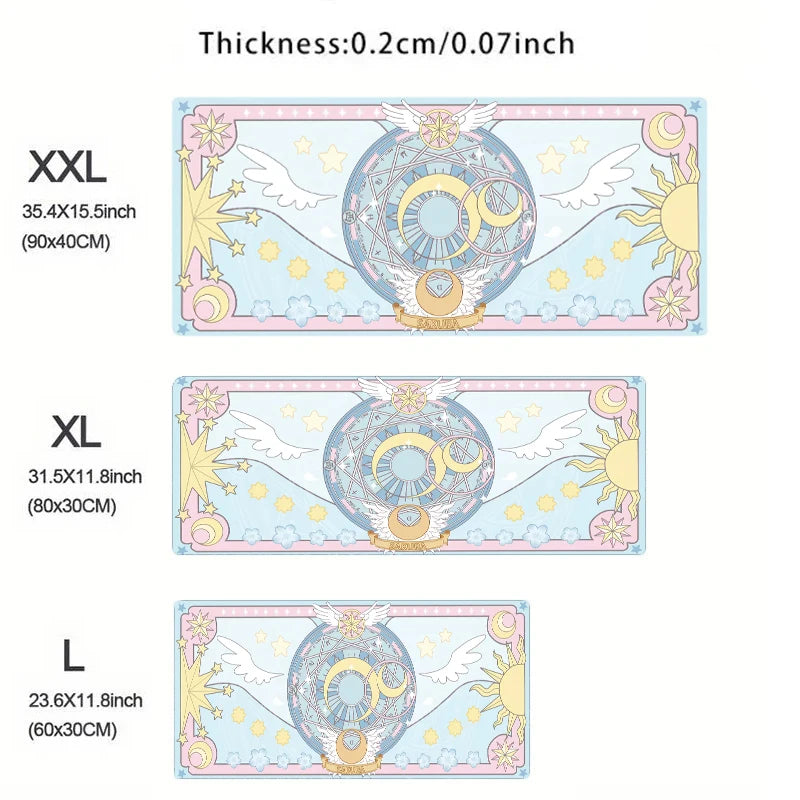 XXL Sakura Card Anime Mousepad Large Gaming Keyboard Mouse Pad Desk Mat