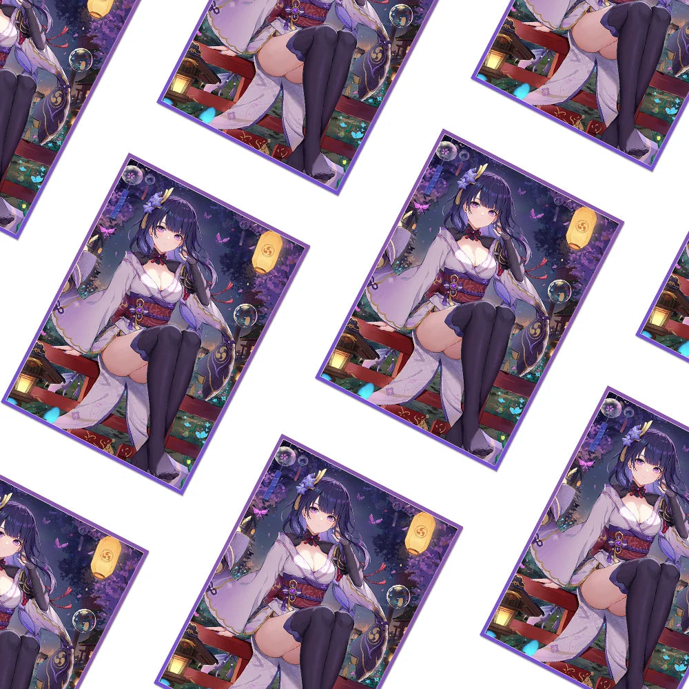 **** 60PCS Raiden Shogun Anime Card Sleeves for MTG PKM Top Loading