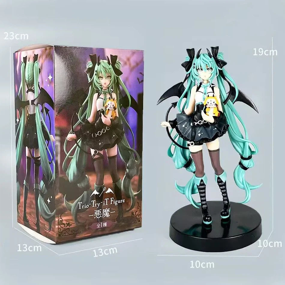 Anime Little Devil Hatsune Miku PVC Model Dark Angel Raccoon Figure