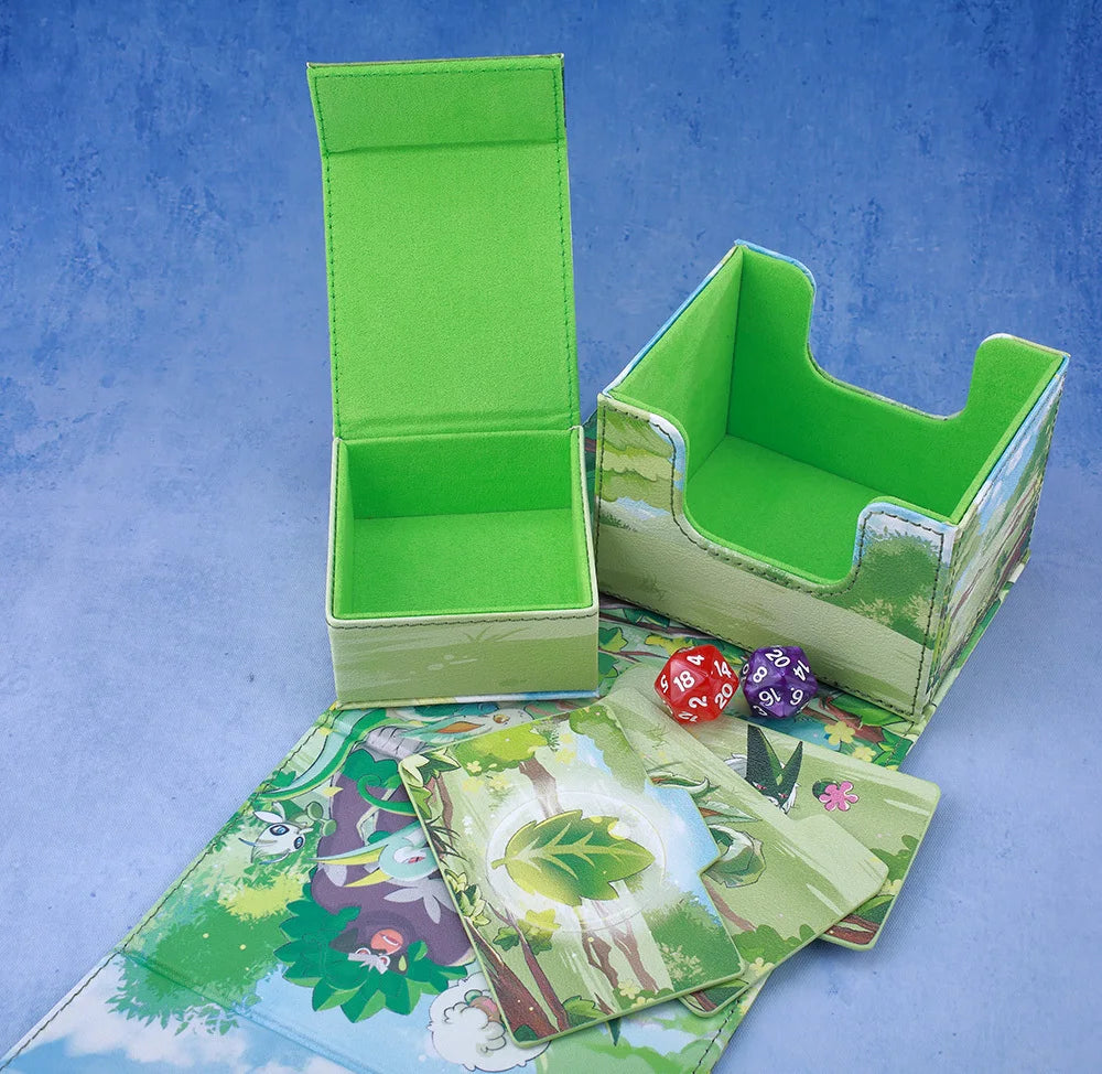 **** Gacha Deck Box for PTCG Cards Trading Card Storage with Display Window