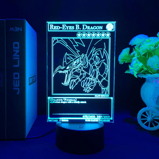 Red-Eyes Black Dragon LED Night Light – Yu-Gi-Oh! Hologram Lamp