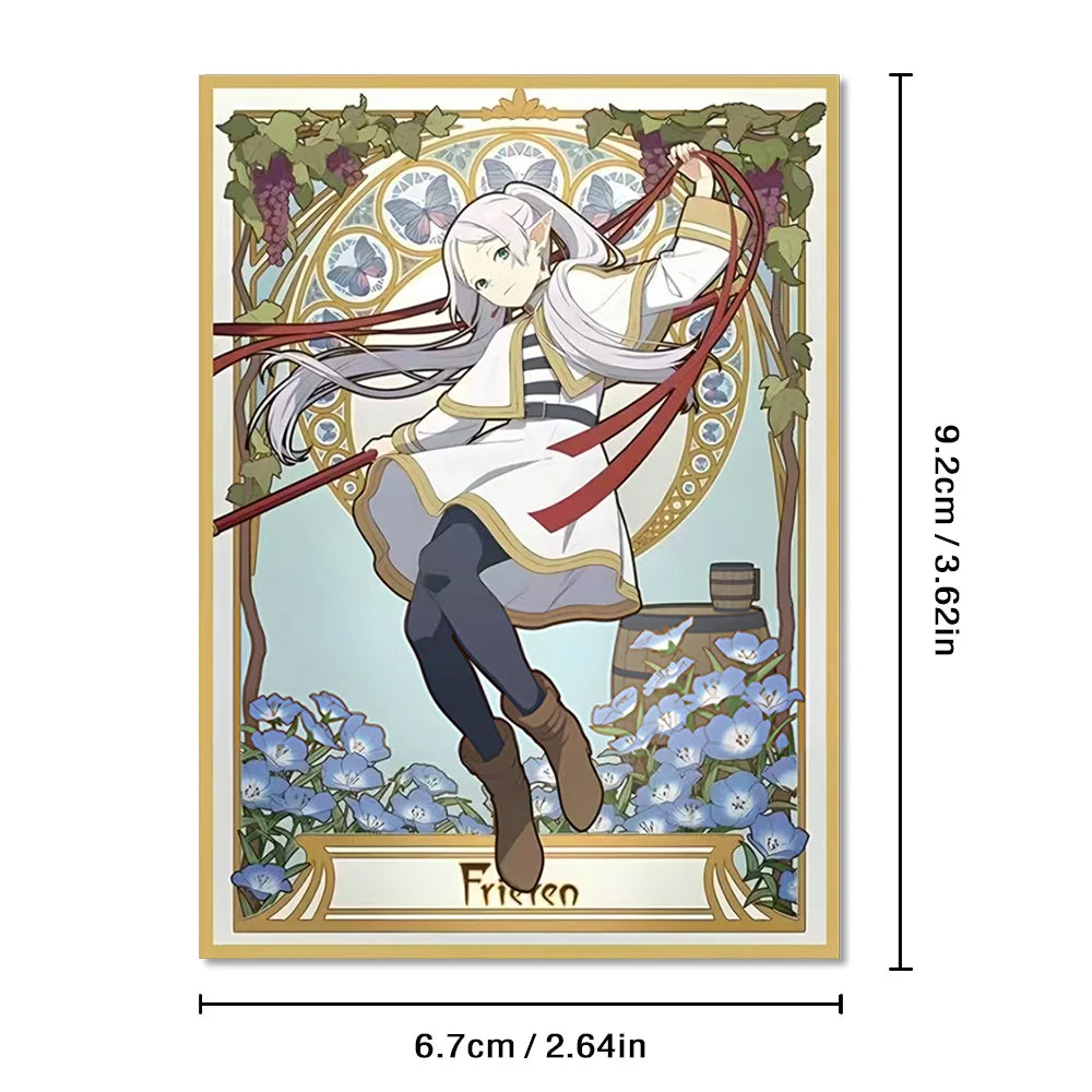 60 PCS Anime Card Sleeves Protector for TCG PTCG PKM Frieren Art