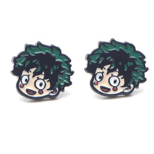 My Hero Academia Izuku Midoriya Stud Earrings – Enamel Cosplay Pair