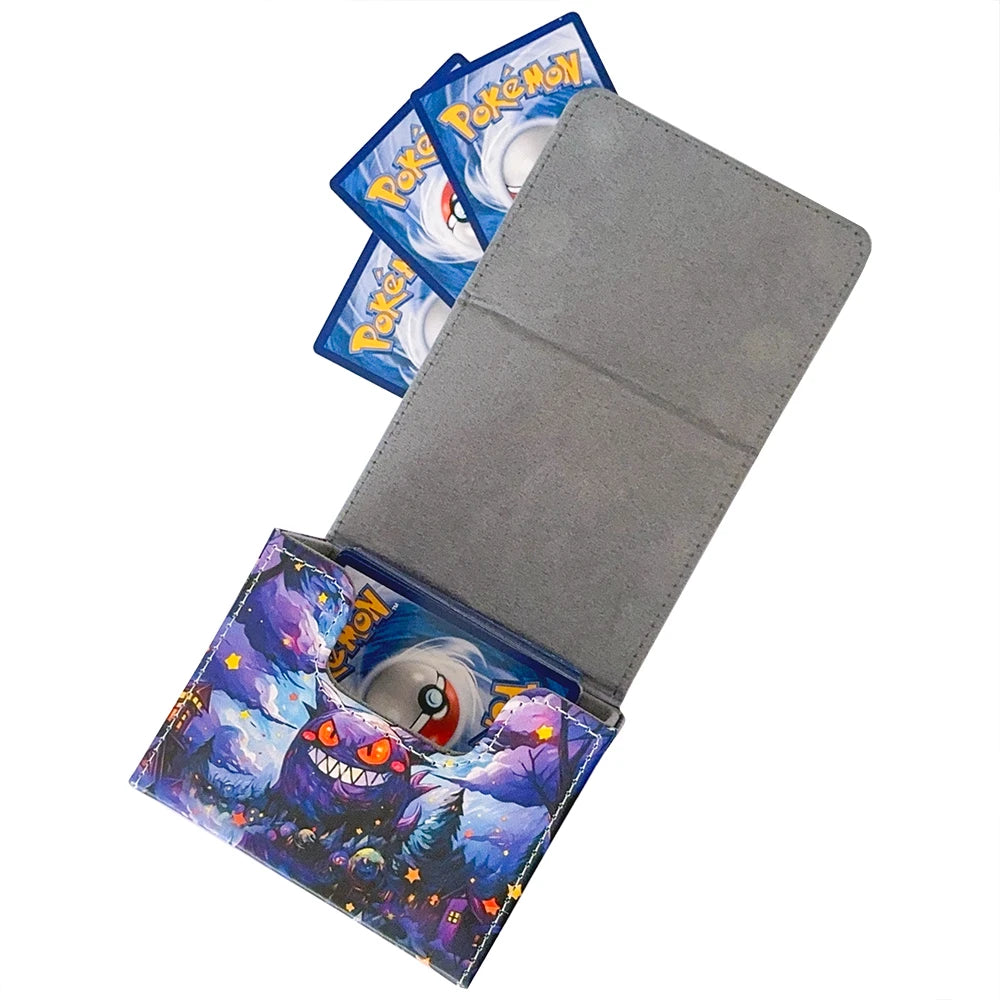 Gengar Themed PU Leather Deck Box – Holds 100+ Cards | MTG, Pokémon, Yu-Gi-Oh!