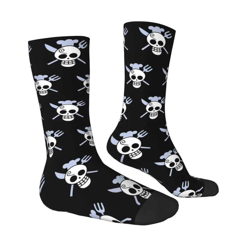 Anime Men's Socks Harajuku Luffy Zoro Trafalgar Law Unisex Crew Socks