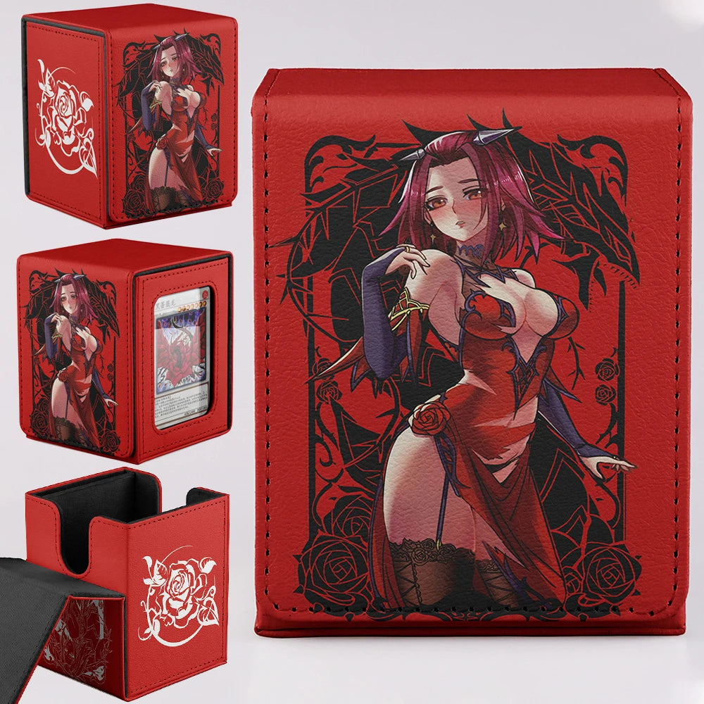 **** TCG 100+ Card Capacity Deck Box Dragon Design Durable Storage for YGO Magic