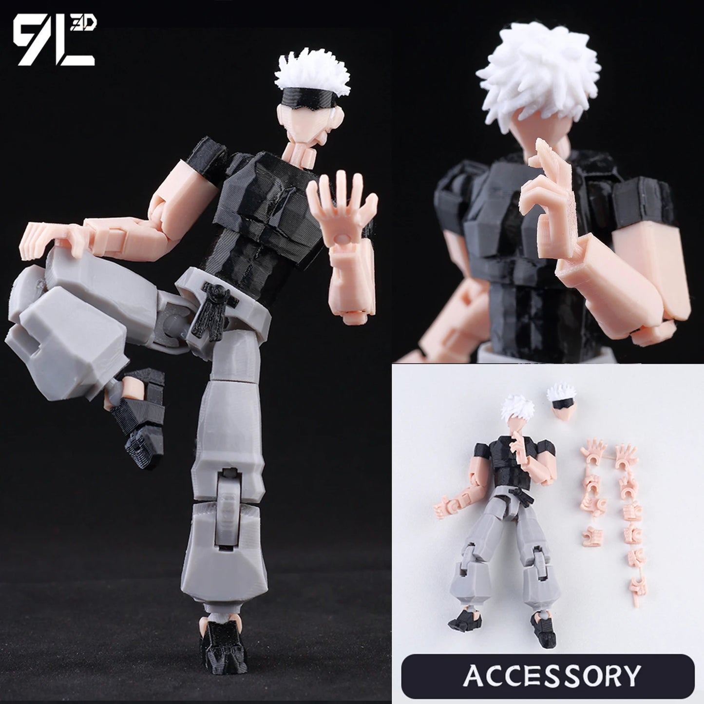 **** 9L3D Printed Jujutsu Kaisen Action Figures Sukuna Yuji Yuta Gojo