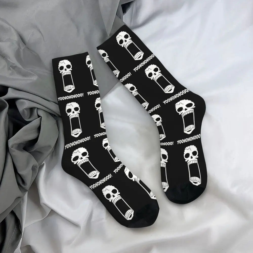 Anime Men's Socks Harajuku Luffy Zoro Trafalgar Law Unisex Crew Socks