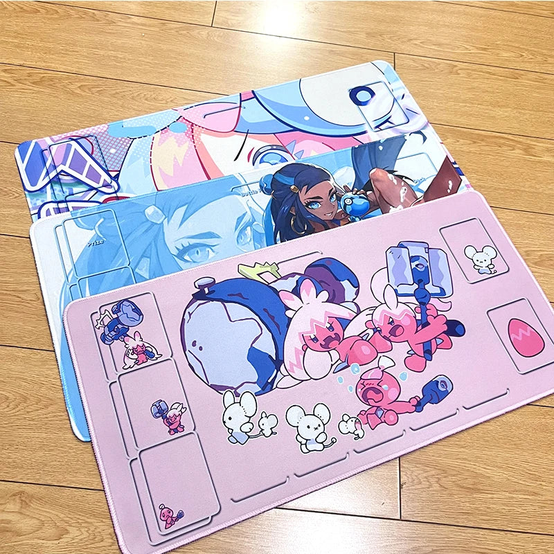600X300X2Mm PTCG Trainer Nessa Iono Anime Card Mat Waterproof Rubber Pad