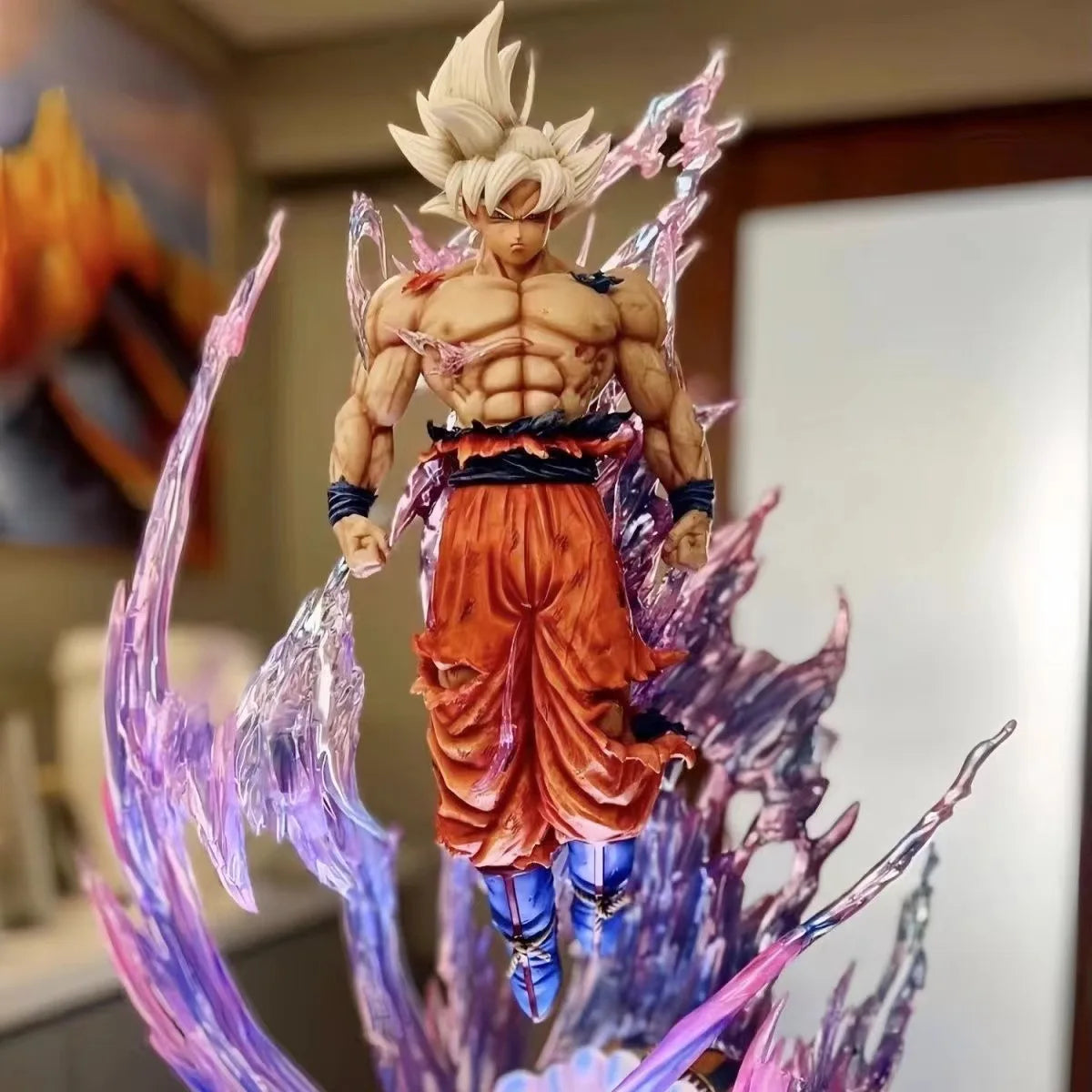 24cm Anime Dragon Ball Son Goku Ultra Instinct Action Figure Model Gift