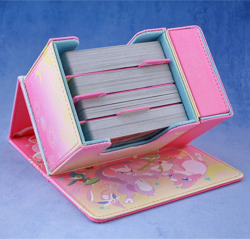 **** Gacha Deck Box for PTCG Cards Trading Card Storage with Display Window