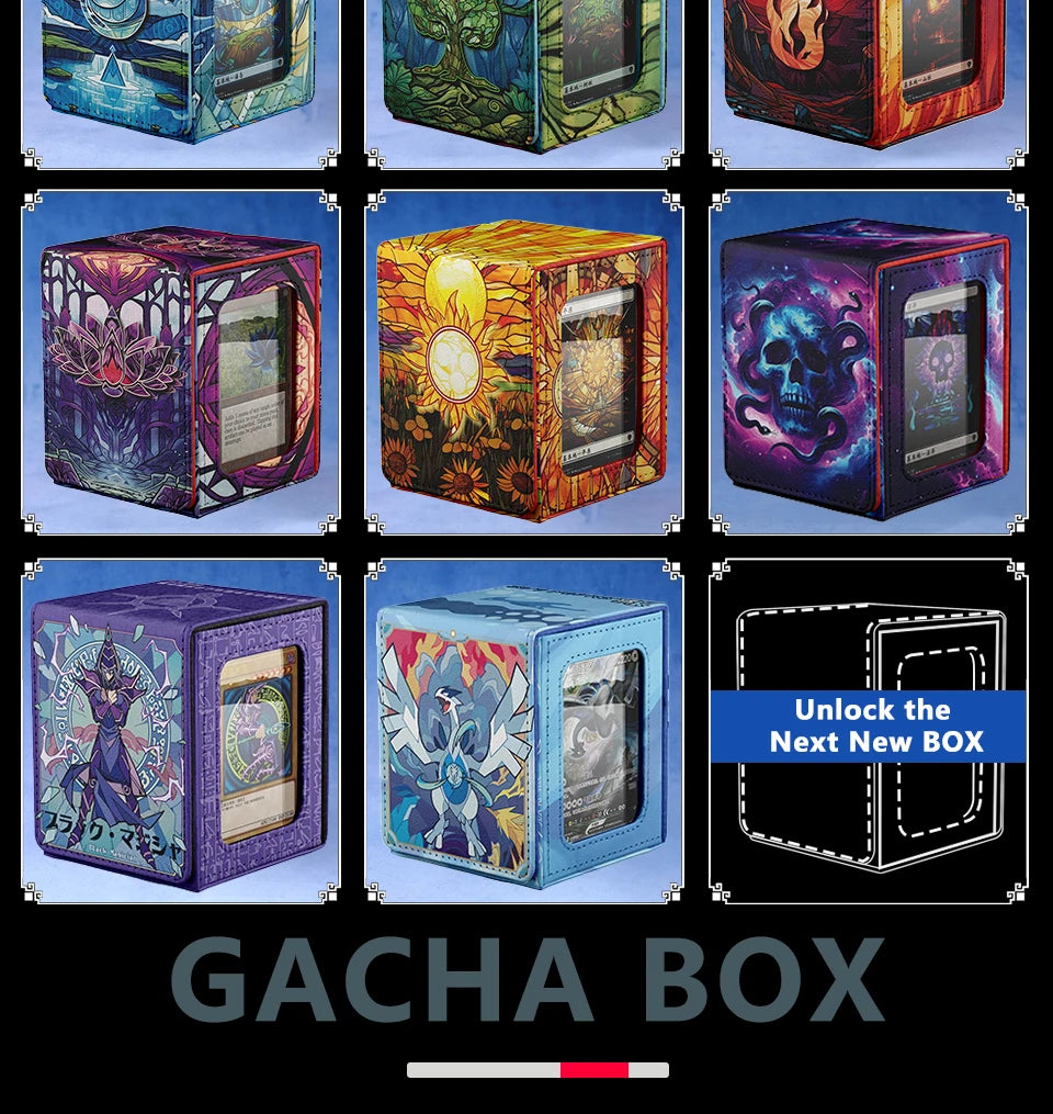 Black Rose Dragon Trading Card Storage Deck Box Holds 120+ Cards Magnetic PU