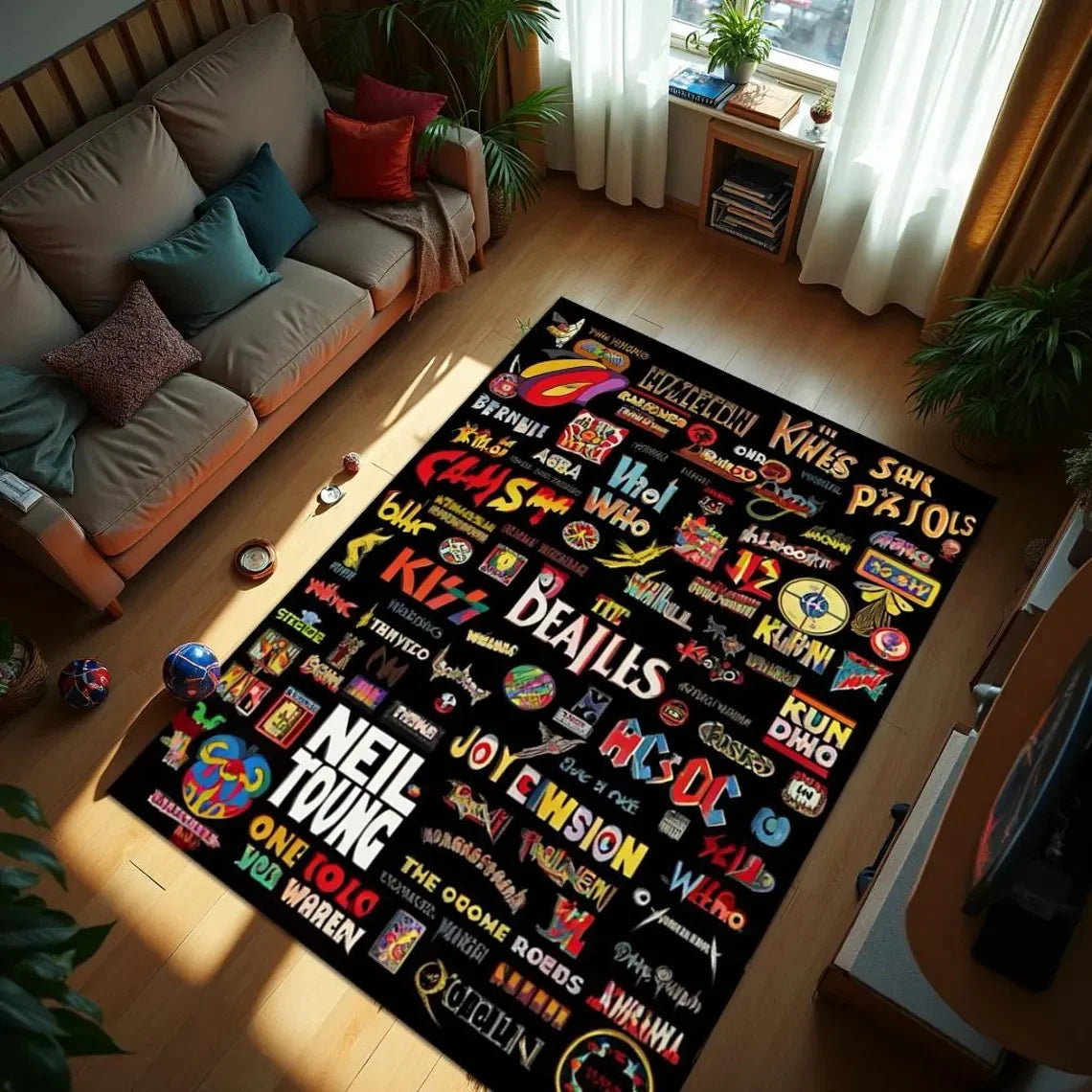 **** Vintage Horror VHS Film Print Rug Retro Carpet Living Room Bedroom Decor