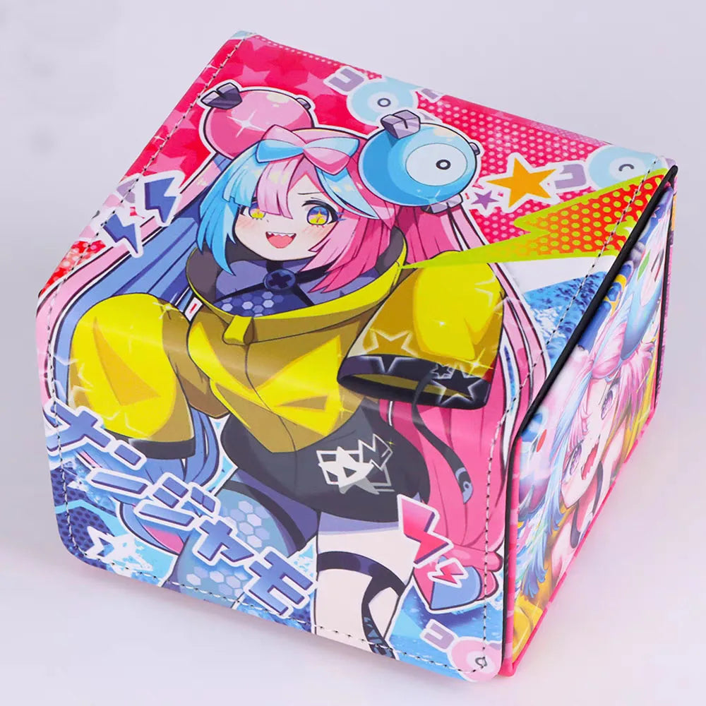 Big Size Anime Pokemon Figure Deck Box for Trading Cards PU Leather