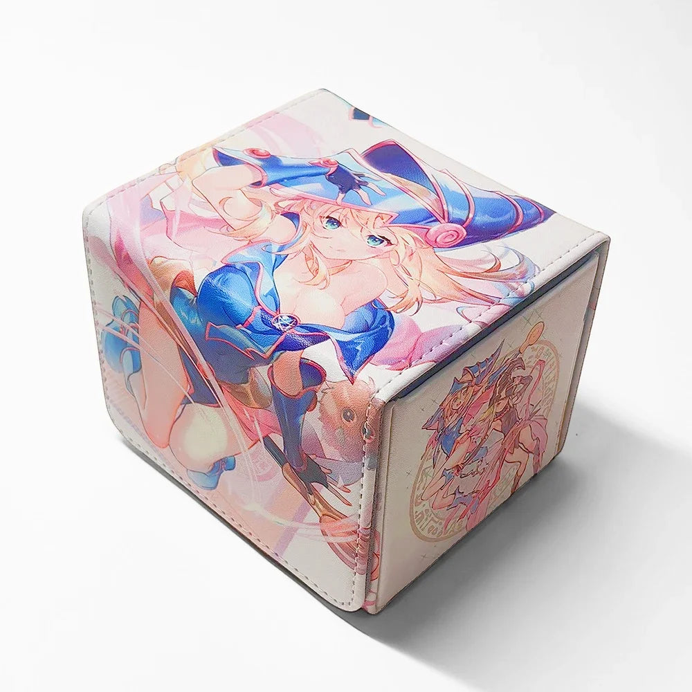 Yugioh Black Magician Girl PU Leather Deck Box Trading Card Storage