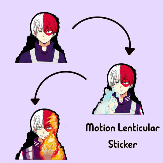 Shoto Todoroki 3D Motion Sticker – My Hero Academia Anime Decal