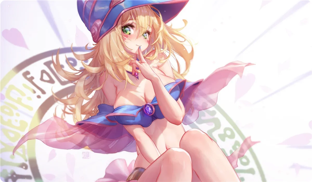 YuGiOh Dark Magician Girl TCG Playmat Rubber Mouse Pad Board Game Mat