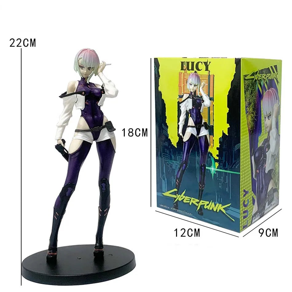 22CM Anime Cyberpunk Edgerunners Lucy Figure PVC Action Model Toy Gift