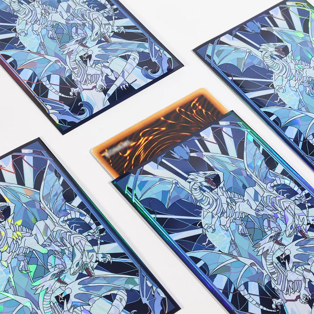 63x90mm Blue Eyed White Dragon Anime Card Sleeves 50-100pcs YGO Protection