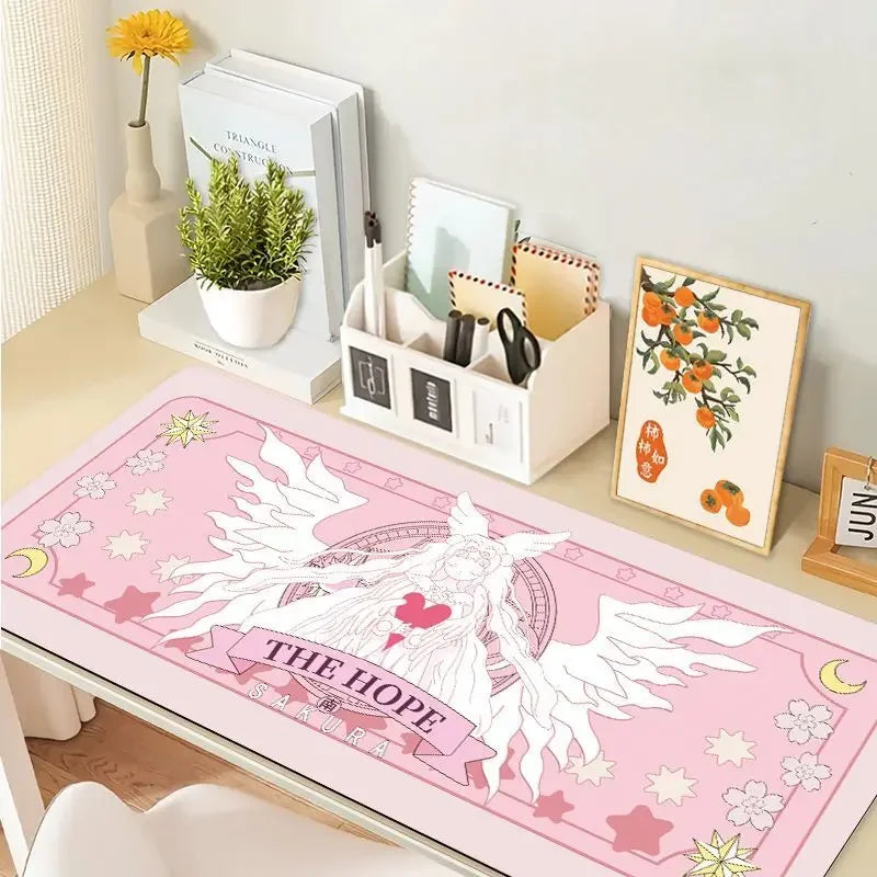 Magic Girl Cute XXL Mouse Pad Large Kawaii Desk Pad for Office Gaming