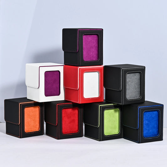 HOT Card Deck Box with Display Window Trading Card Storage 120+ Cards