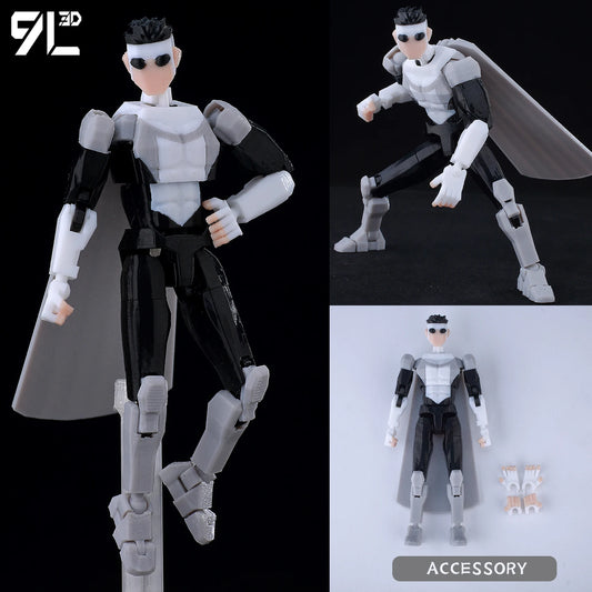 9L3D “Lucky Dummy 13” Invincible (Black & Gray Suit) Figure – 5.5-Inch Action Model