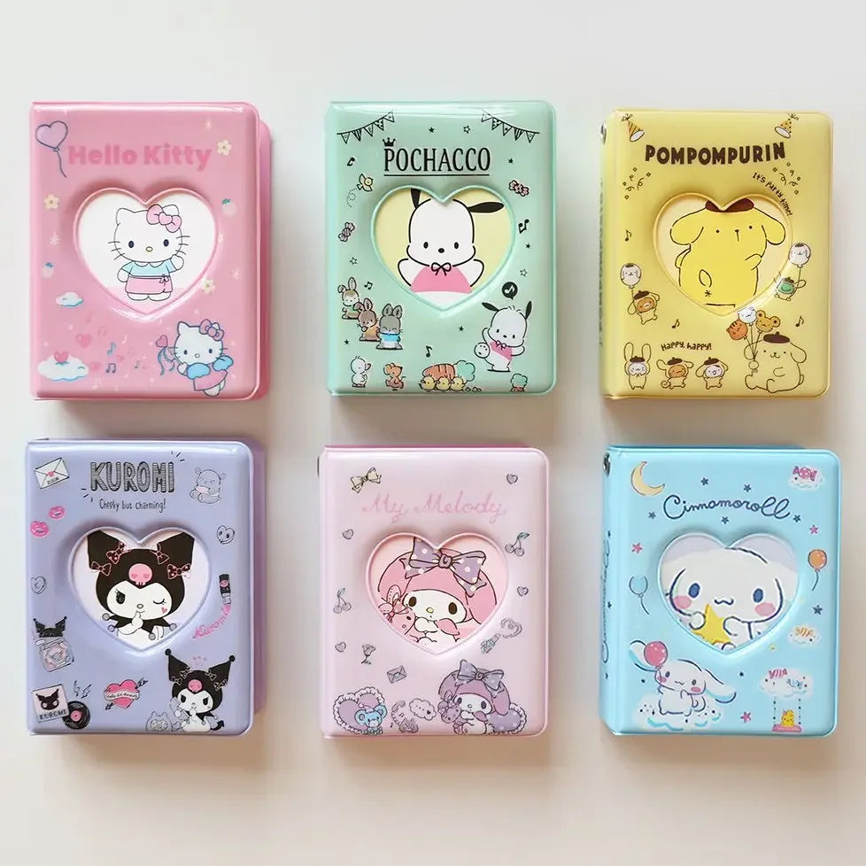 Kawaii Hello Kitty Photo Album Mini Card Collection Book Anime Kuromi