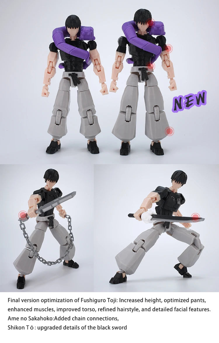 **** 9L3D Printed Jujutsu Kaisen Action Figures Sukuna Yuji Yuta Gojo