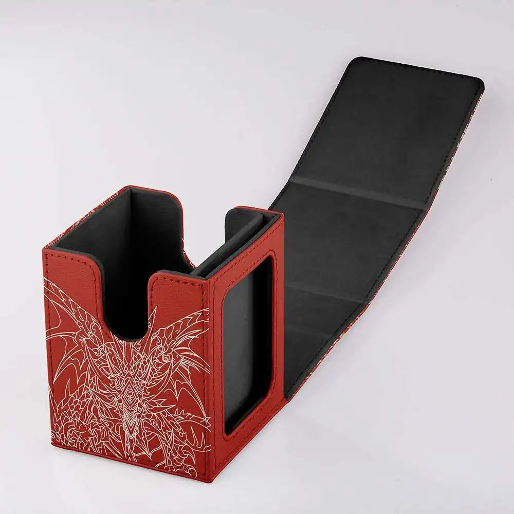 **** TCG 100+ Card Capacity Deck Box Dragon Design Durable Storage for YGO Magic
