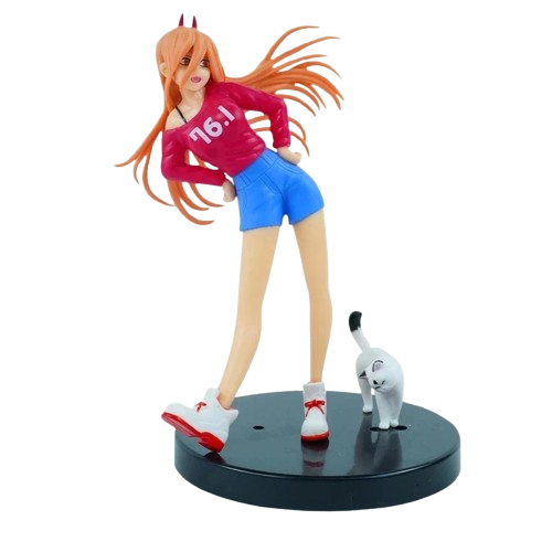 Chainsaw Man | Power & Meowy 5.8″ Standing PVC Figure (76.1 Tee Ver.)