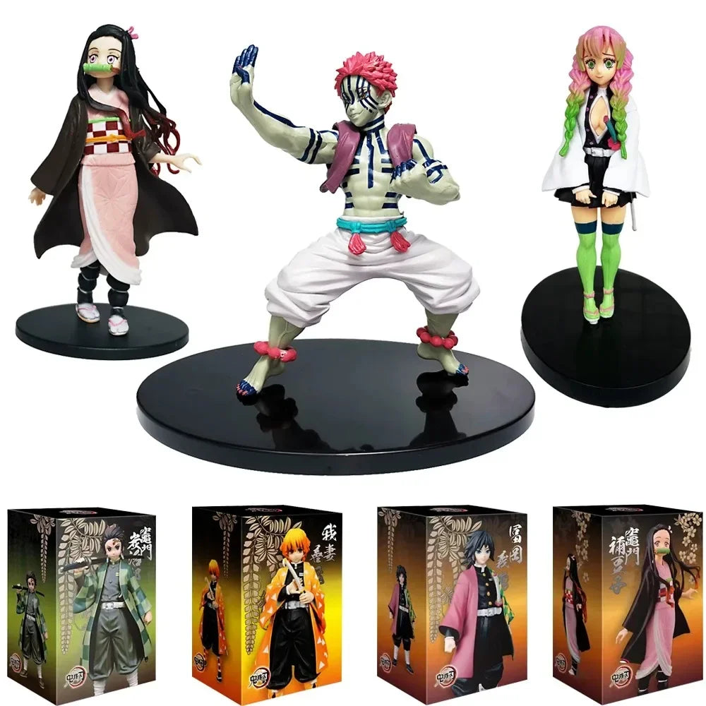 Anime Figure Demon Slayer Tanjiro Nezuko Zenitsu Inosuke Action Model