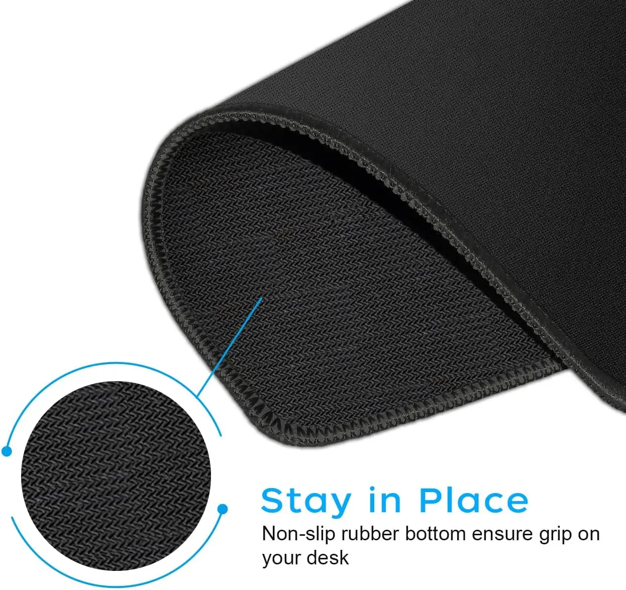 **** Large Kawaii Black Cat Mouse Pad 90x40 Rubber Desk Mat Office Accessory