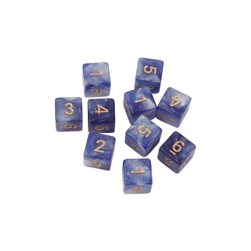 10pcs 15mm Multicolor Acrylic Cube Dice Set for Table Games Toy