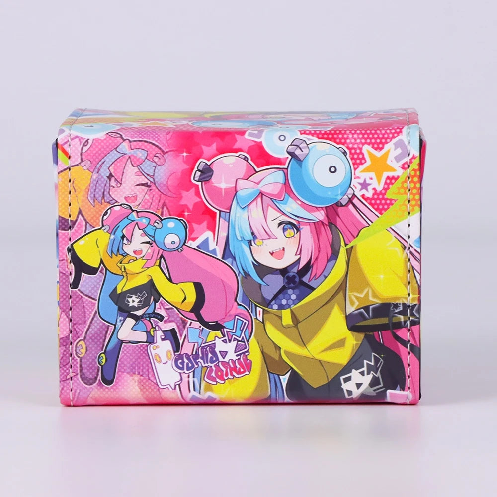 Big Size Anime Pokemon Figure Deck Box for Trading Cards PU Leather