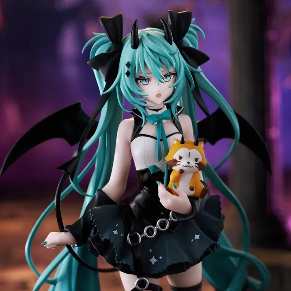 Anime Little Devil Hatsune Miku PVC Model Dark Angel Raccoon Figure