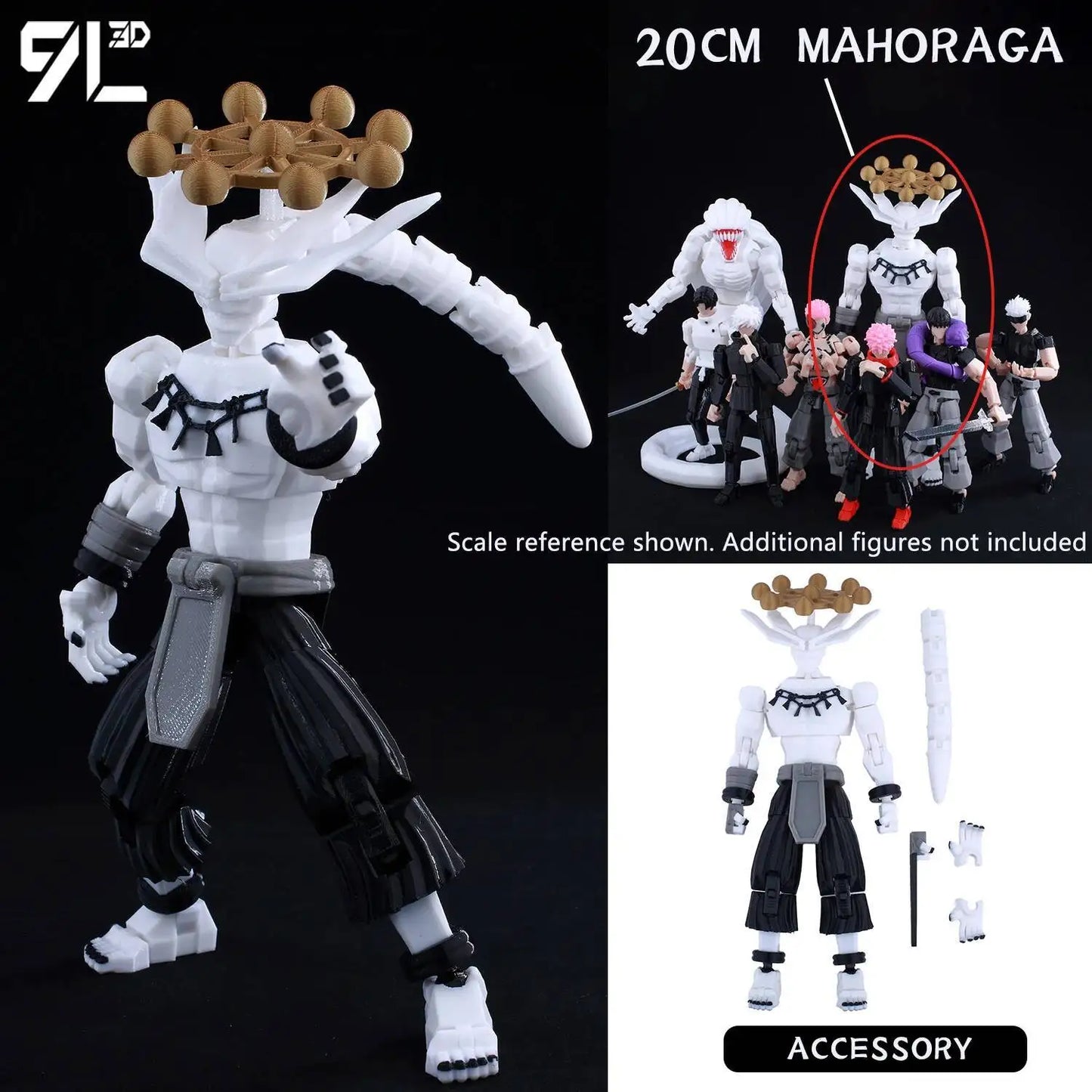 **** 9L3D Printed Jujutsu Kaisen Action Figures Sukuna Yuji Yuta Gojo