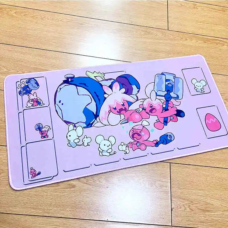 600X300X2Mm PTCG Trainer Nessa Iono Anime Card Mat Waterproof Rubber Pad