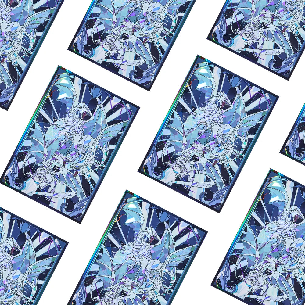 63x90mm Blue Eyed White Dragon Anime Card Sleeves 50-100pcs YGO Protection