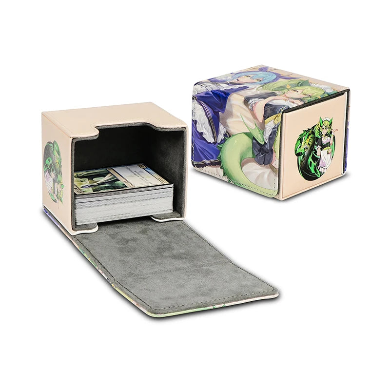 Big Size Anime Pokemon Figure Deck Box TCG Storage 110+ Cards