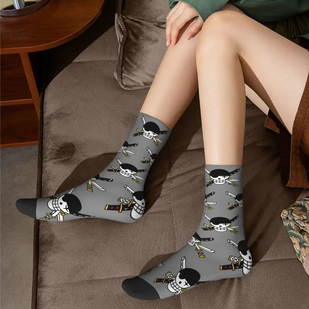 Fashion Men's Anime Socks Tony Tony Chopper Luffy Zoro Law Unisex Crew