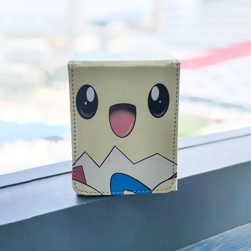 Anime Pokemon Fennekin Togepi Piplup Lugia Deck Box Trading Card Storage