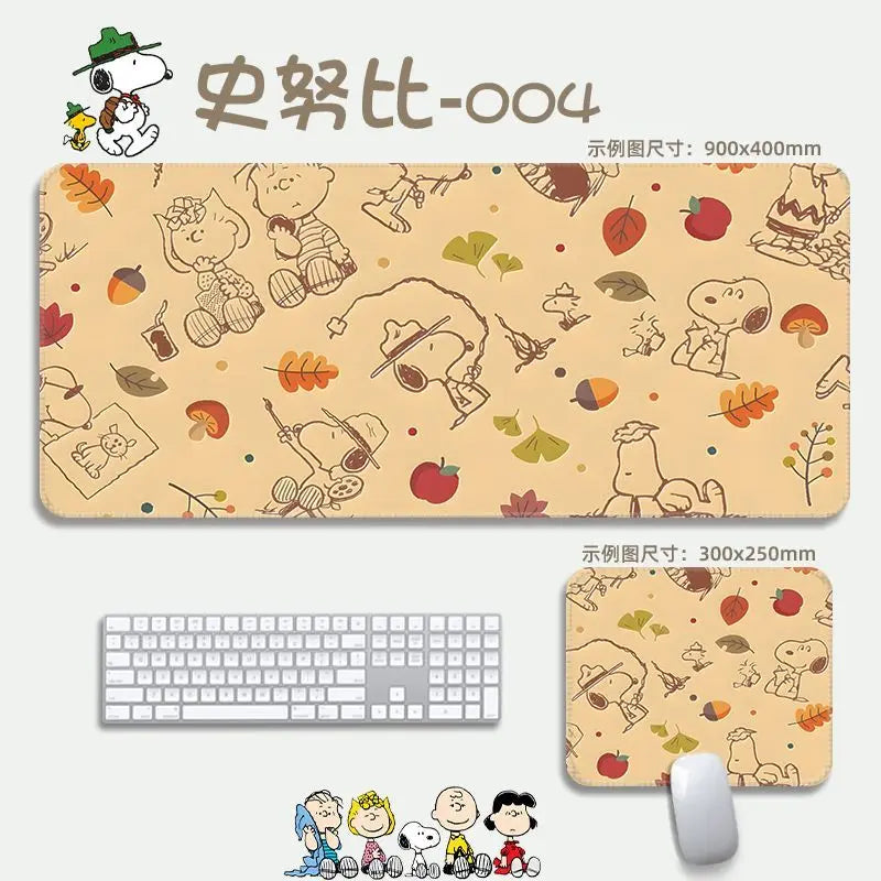 Anime S-Snoopys Mouse Pad Cute Cartoon Peanuts Dog Gaming Desk Mat