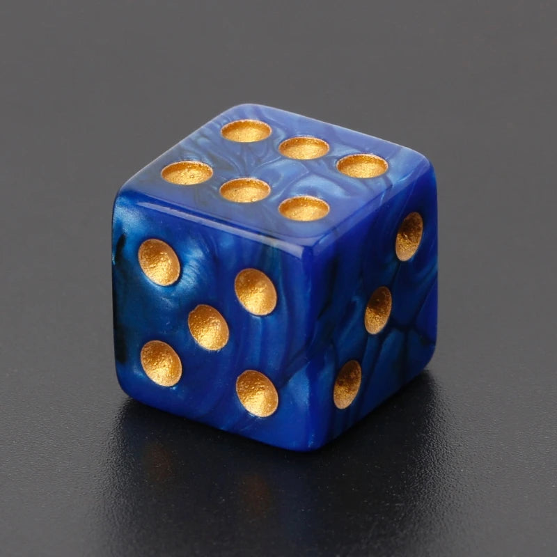 10pcs 15mm Multicolor Acrylic Cube Dice Set for Table Games Toy