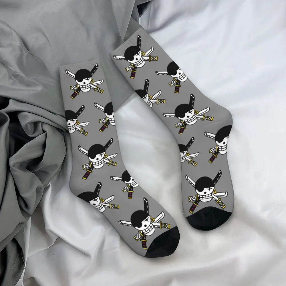 Fashion Men's Anime Socks Tony Tony Chopper Luffy Zoro Law Unisex Crew