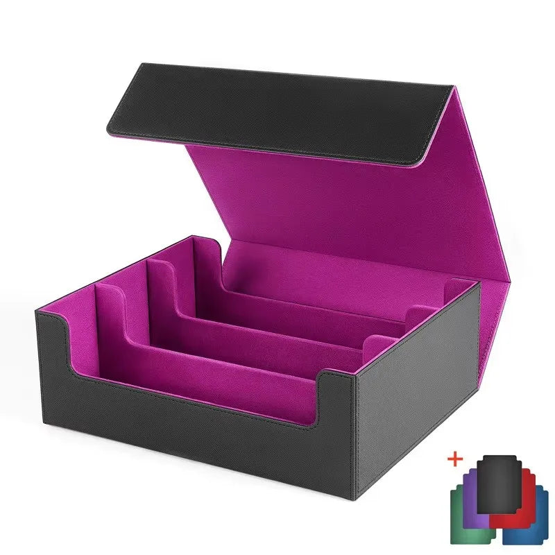**** Storage Box for 1800+ Trading Cards PU Leather Magnetic Closure Case