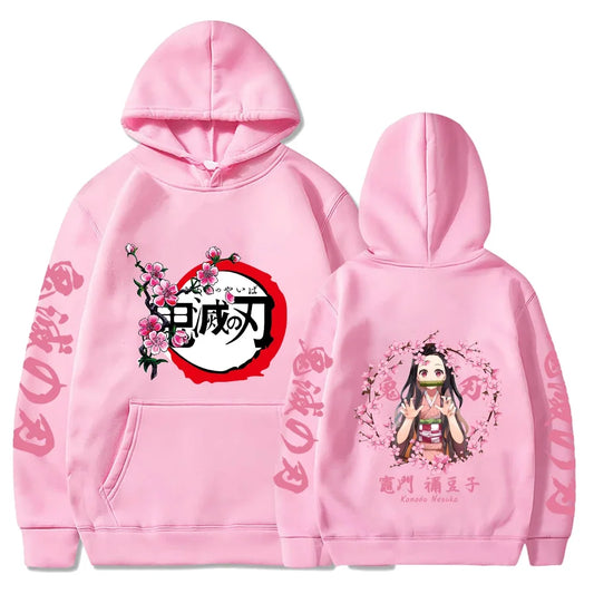 Nezuko Pink Sakura Hoodie – Demon Slayer (Unisex)