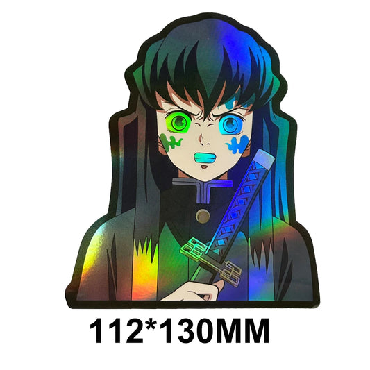 Muichiro Tokito Holographic Anime Sticker – Demon Slayer Vinyl Decal