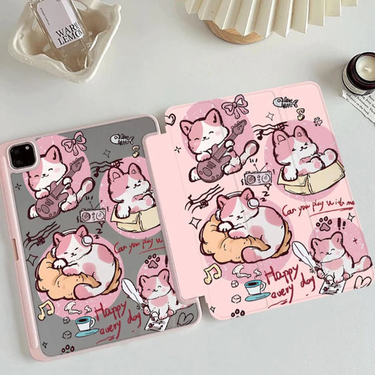 Musical Cat Smart Case for iPad 10.2 11 12.9 Air Pro 6th 5th 2025