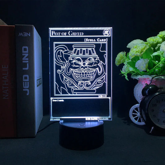 Pot of Greed 3D LED Night Light | Yu-Gi-Oh! Spell Card Lamp