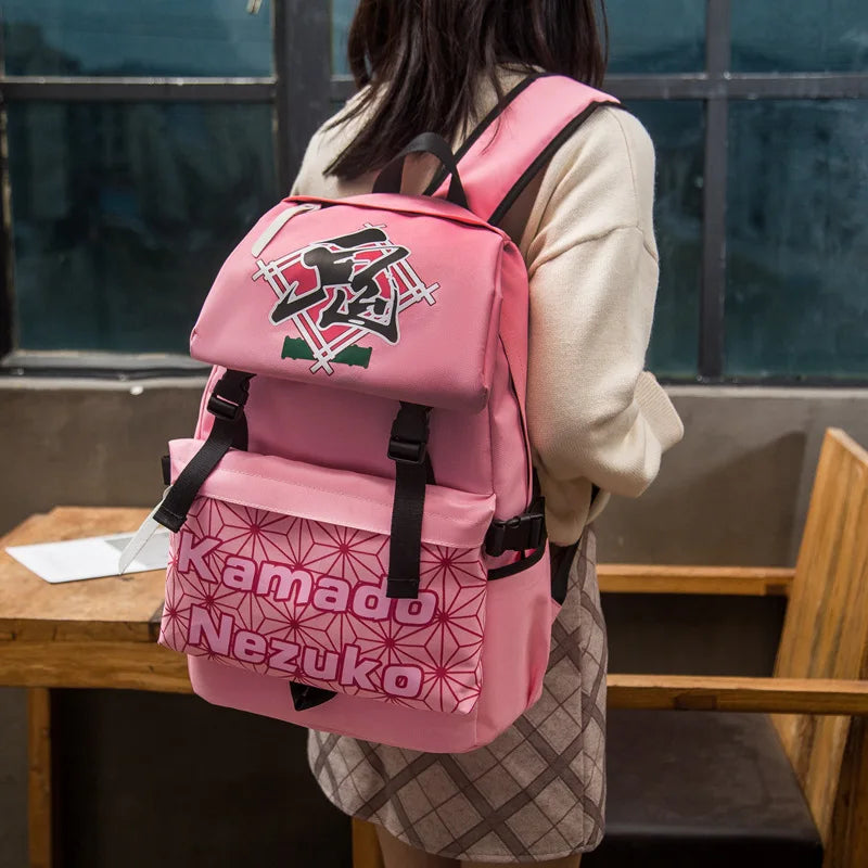 Demon Anime Waterproof Sport Backpack Gym Bag for Men Women Kids